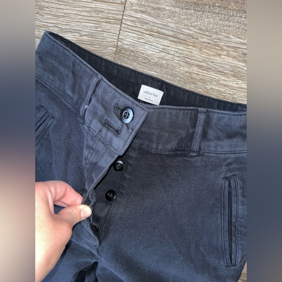 Wilfred Free Aritzia Cargo Denim Black Straight Wide Jeans size 8 - Picture 6 of 9